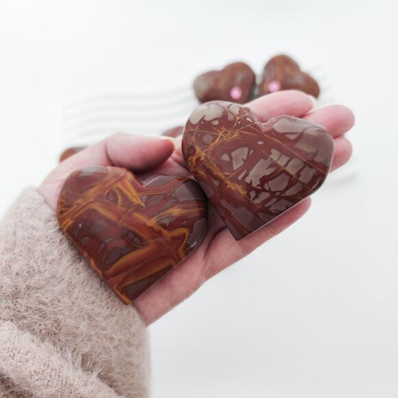 Noreena Jasper Heart Crystal Carving Protection Crystal - Picture 8 of 9